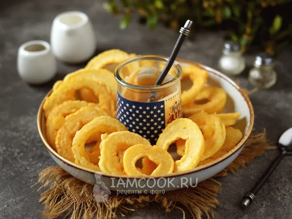 Фото блюда: Луковые кольца к пиву