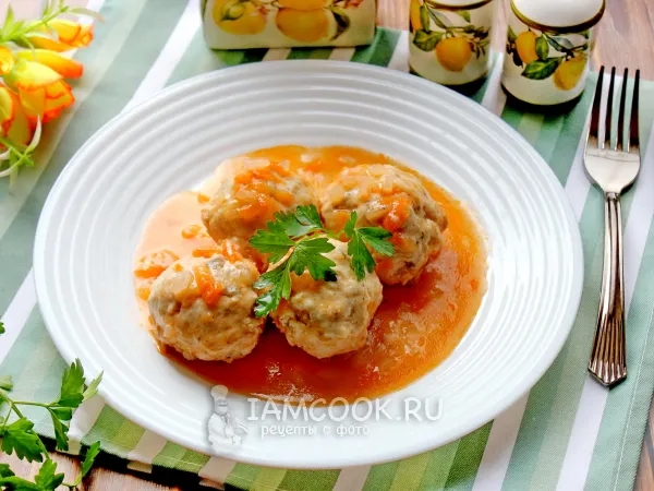 Фото блюда: Тефтели из индейки в томатном соусе