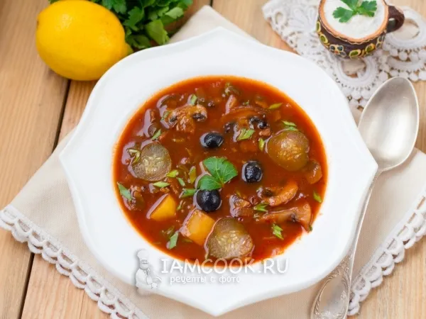 Фото блюда: Вегетарианская грибная солянка