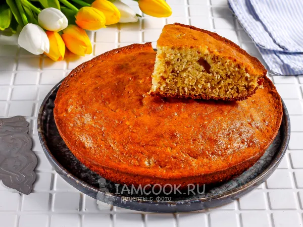 Фото блюда: Манник с бананом на сметане