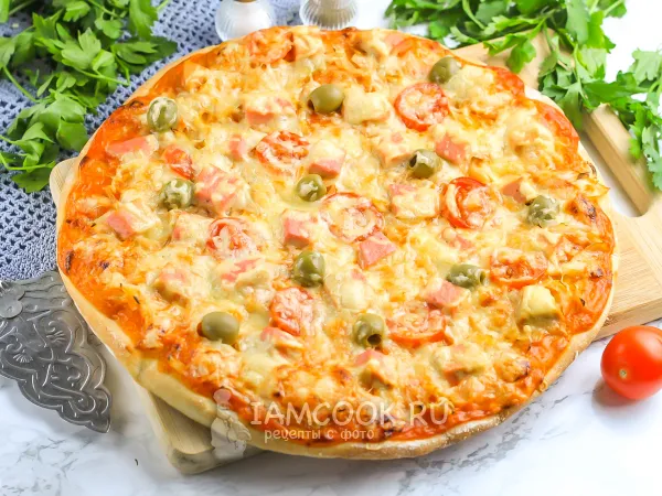 Фото блюда: Пицца с квашеной капустой