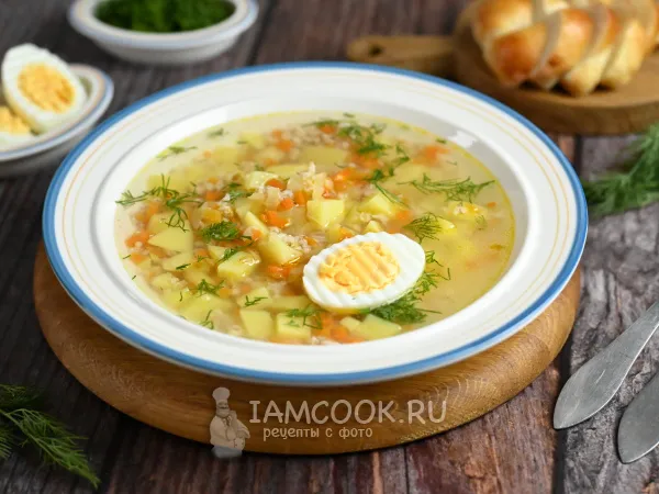 Фото блюда: Суп с «Геркулесом» (без мяса)