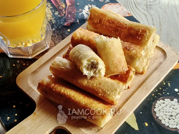 Фото блюда: Трубочки из теста фило с начинкой