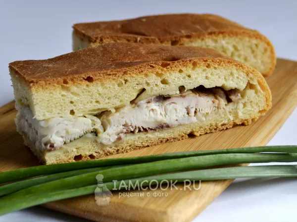 Фото блюда: Рыбный пирог из теста на маргарине