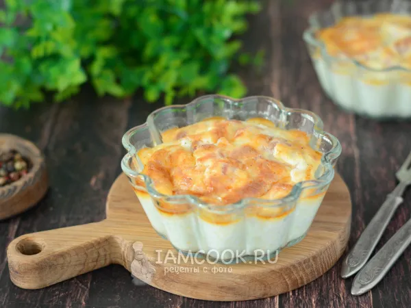 Фото блюда: Омлет с беконом и сыром в духовке