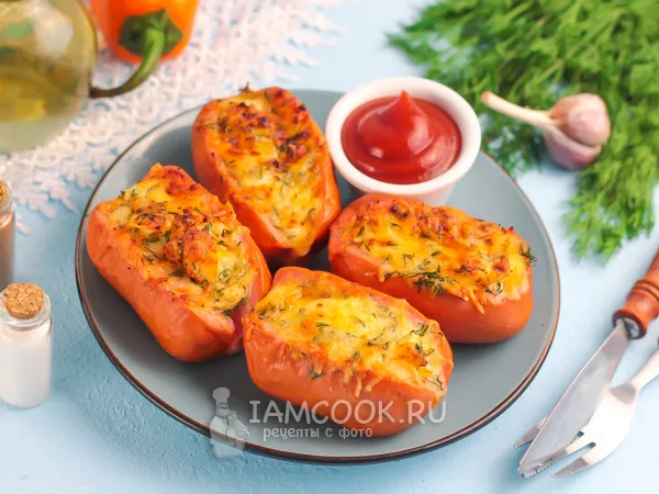 Фото блюда: Фаршированные сардельки в духовке