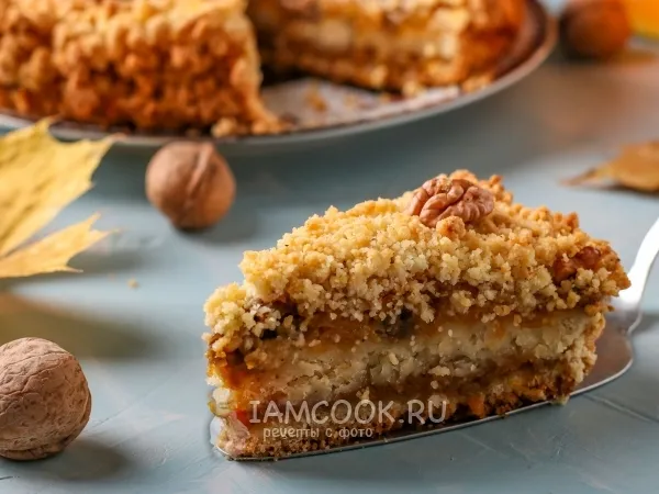 Фото блюда: Насыпной пирог с тыквой