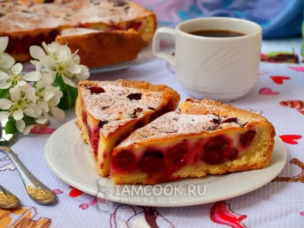 Фото блюда: Заливной пирог с ягодами