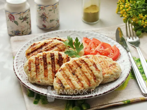 Фото блюда: Куриные котлеты на электрическом гриле