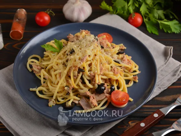 Фото блюда: Паста с тунцом и оливками