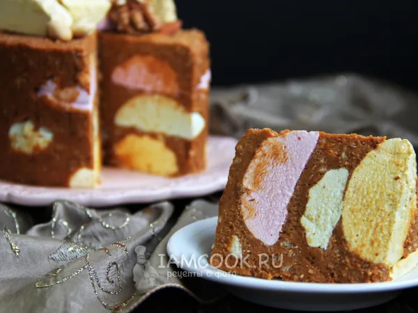 Фото блюда: Торт из зефира со сгущенкой без выпечки