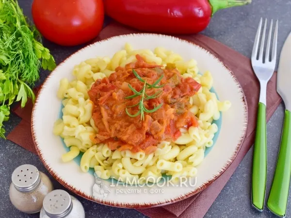 Фото блюда: Овощная подлива к макаронам