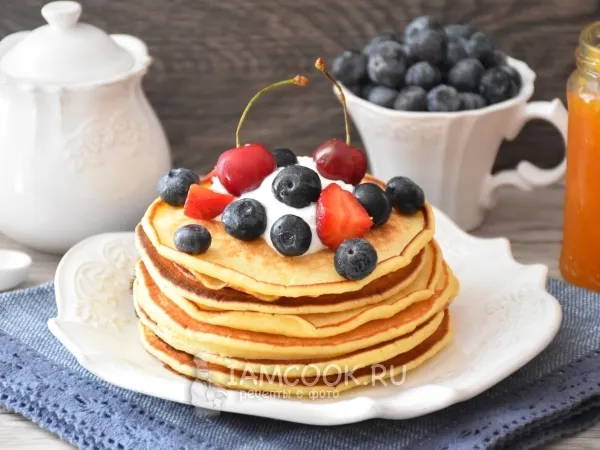 Фото блюда: Панкейки на ряженке