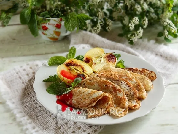 Фото блюда: Постные блины на дрожжах