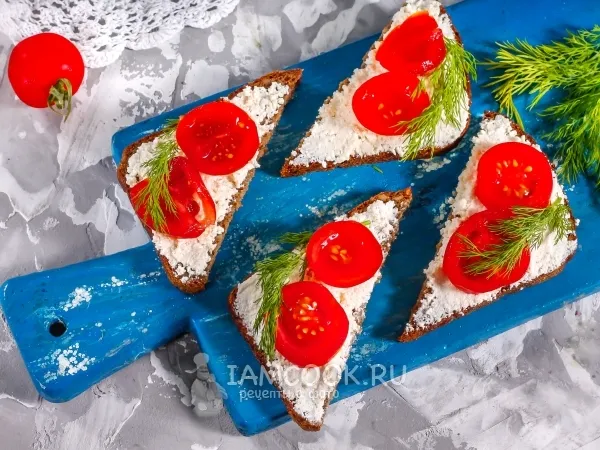 Фото блюда: Бутерброды с рикоттой