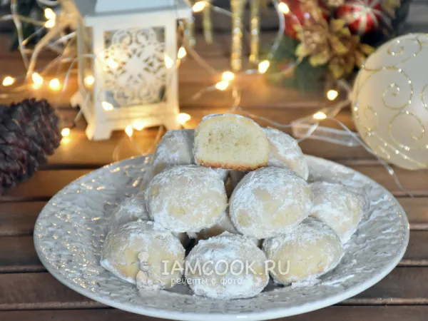 Фото блюда: Миндальное печенье «Снежки»