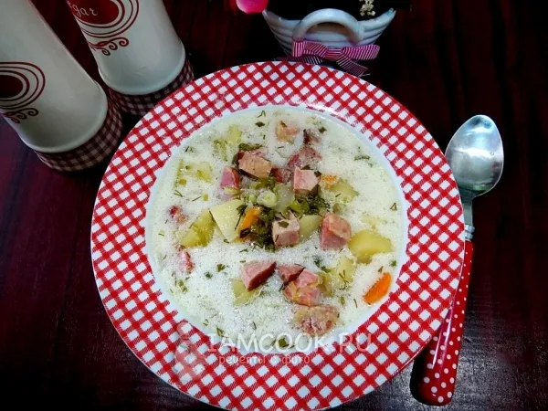 Фото блюда: Польский огуречный суп (Polska zupa ogórkowa)