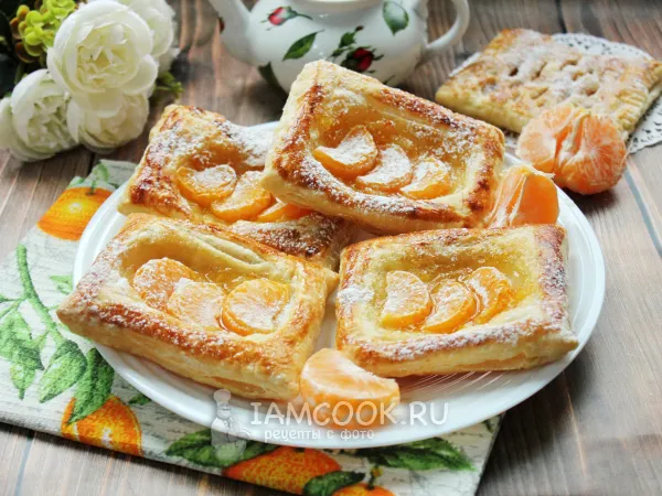 Фото блюда: Слойки с мандаринами