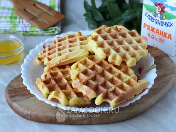 Фото блюда: Вафли на ряженке в вафельнице