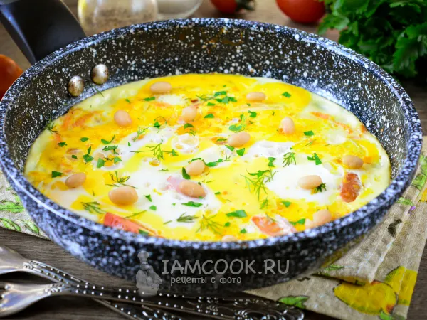 Фото блюда: Омлет с фасолью