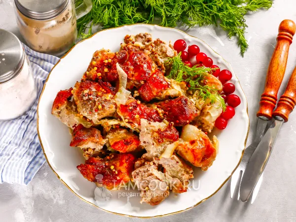 Фото блюда: Свинина в горчице в духовке