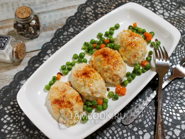 Фото блюда: Куриные кнели с творогом в пароварке