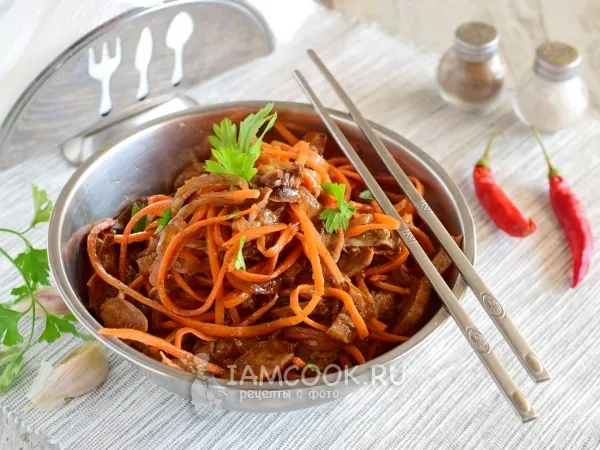 Фото блюда: Хе из куриных желудков по-корейски