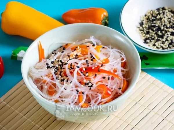 Фото блюда: Салат из фунчозы с болгарским перцем