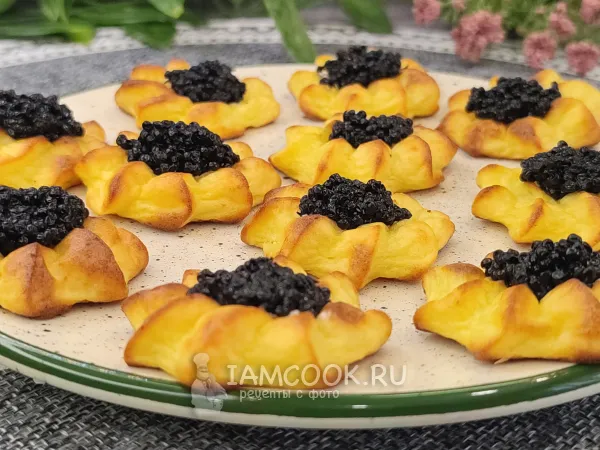 Фото блюда: Закуска с икрой палтуса