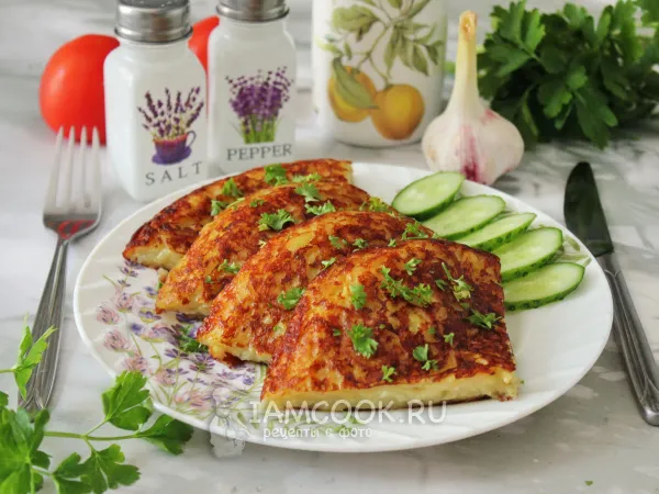 Фото блюда: Лепешка из картошки и сыра