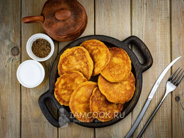 Фото блюда: Оладьи из морковного жмыха