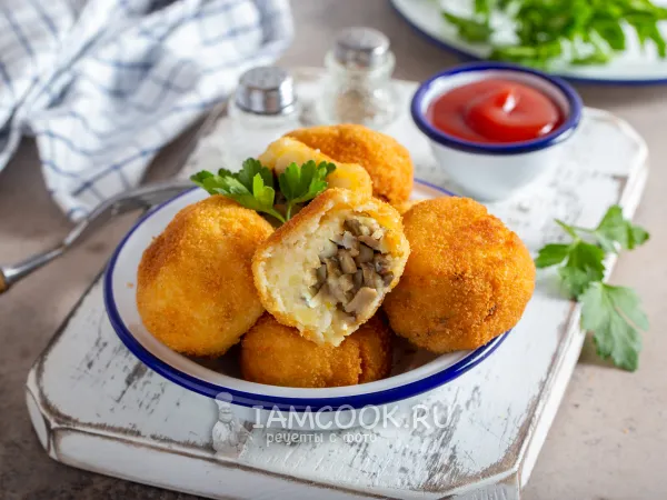 Фото блюда: Картофельные крокеты с грибами