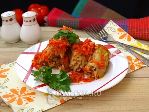 Фото блюда: Сарма из лука-порея с говядиной