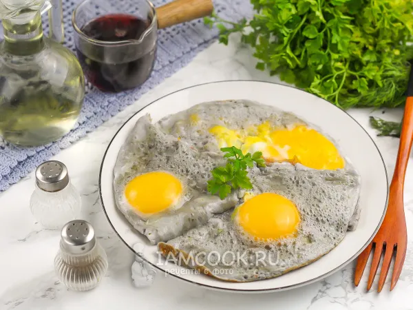 Фото блюда: Яичница с вином