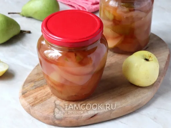 Фото блюда: Варенье из груш и яблок дольками (прозрачное)