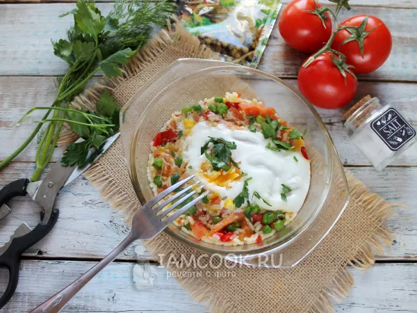 Фото блюда: Шакшука с гавайской смесью