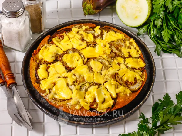 Фото блюда: Пирог с кабачками и баклажанами