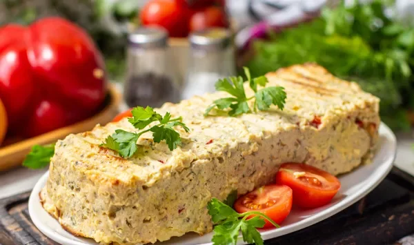 Фото блюда: Диетическое суфле из куриной грудки в духовке