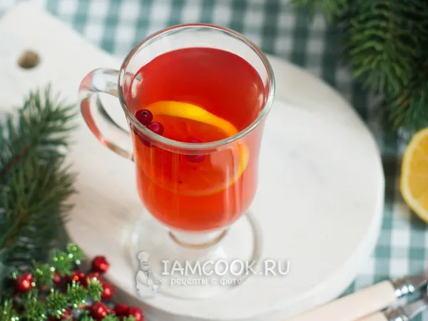 Фото блюда: Чай с клюквой и лимоном