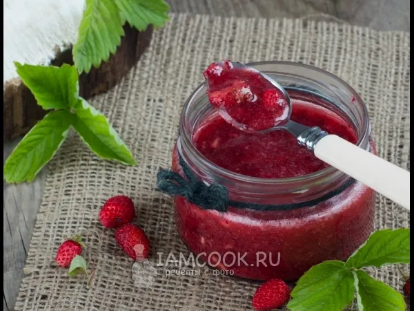 Фото блюда: Земляника, перетертая с сахаром на зиму
