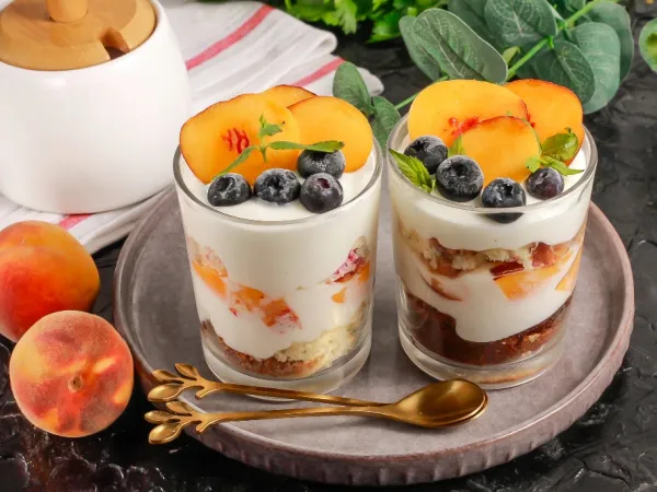 Фото блюда: Трайфл с персиками