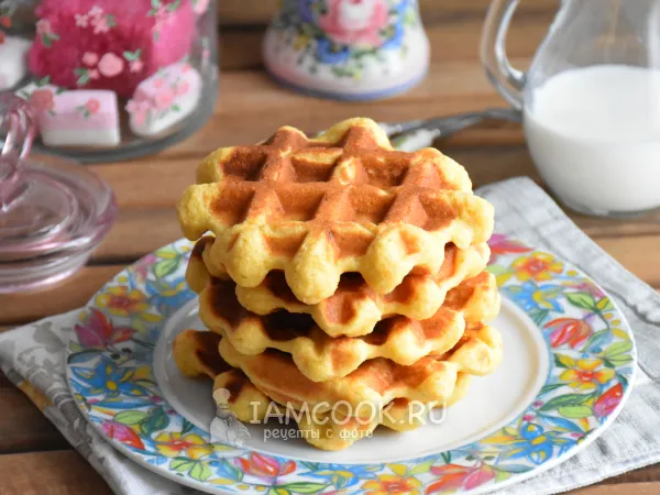 Фото блюда: Бельгийские вафли без масла