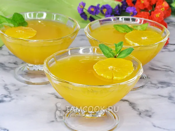 Фото блюда: Мандариновое желе (постное)