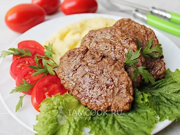 Фото блюда: Печеночные котлеты с рисом