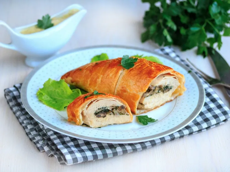 Фото блюда: Куриная грудка, фаршированная грибами