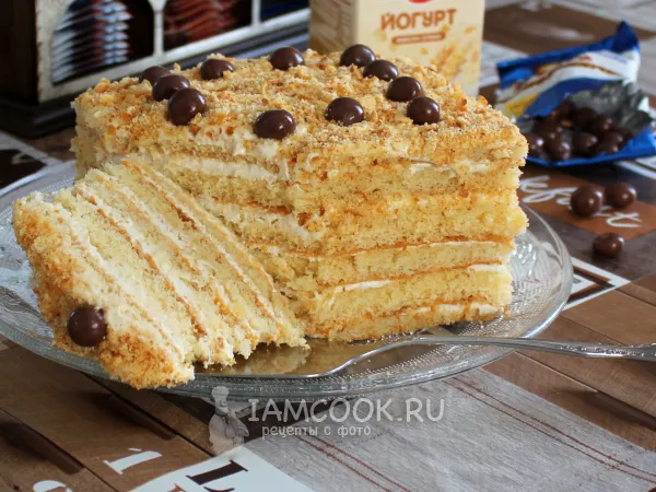 Фото блюда: Торт «Молочная девочка» с йогуртовым кремом