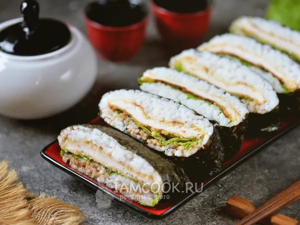 Фото блюда: Суши-сэндвичи с курицей кацу