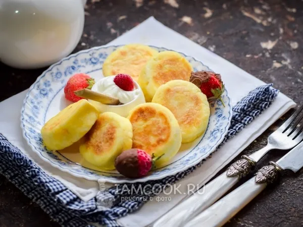 Фото блюда: Сырники с рисовой мукой и манкой