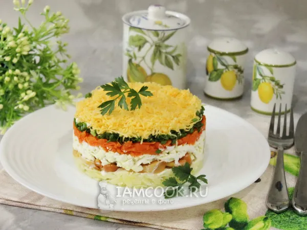 Фото блюда: Салат «Петровский» с грибами