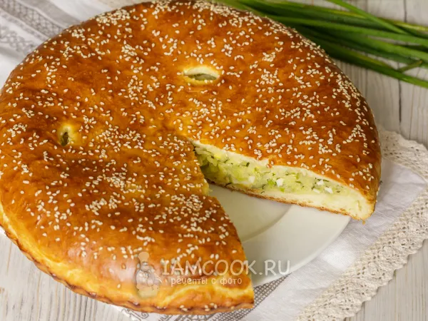 Фото блюда: Дрожжевой пирог с капустой и яйцом (в начинке)